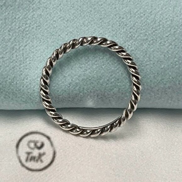 Retired Tiffany & Co Twist Ring - Sz 5 - 925 Silver